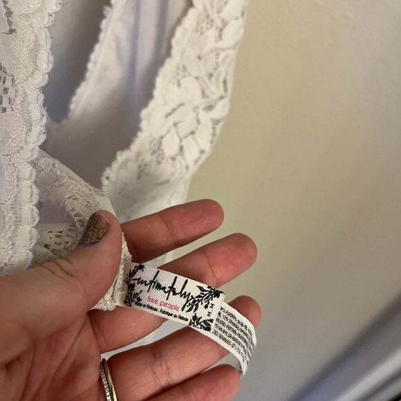 Free People Lace White Bodysuit - Picture 3 of 3